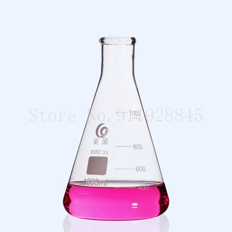 1Pc/lot 50-2000ml Straight small Mouth Glass erlenmeyer flask, conical flask bottle, GlassTriangle Flask for Laboratory