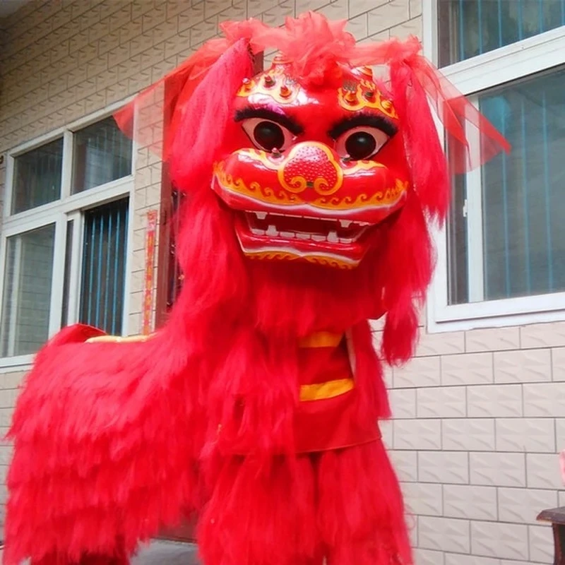 

Lion Dance Mascot Costumes Adults Wool Hand Made Lion Costumes performance Role costume