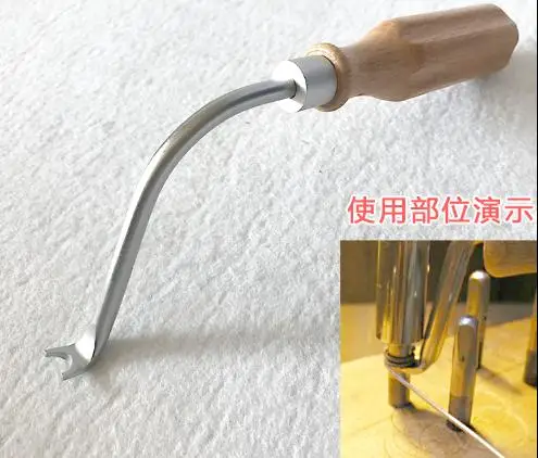 Piano string change string ring arrangement compactor WX type string lifting hook lifting hook