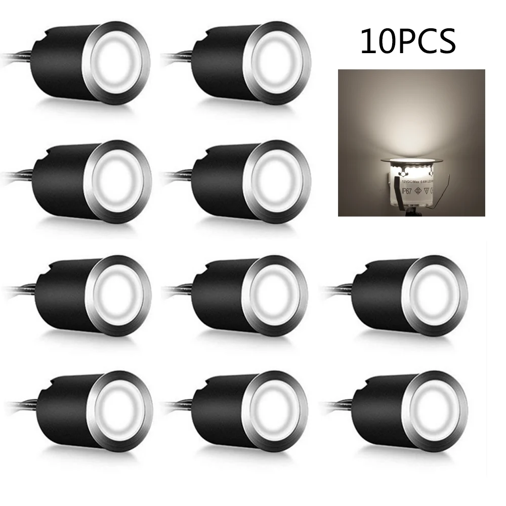 12V Led na taras światła IP67 wodoodporne podziemne lampy wpuszczone krajobraz Spotlight ścieżka ogrodowa schody światło podłogowe ue/US/UK/AU