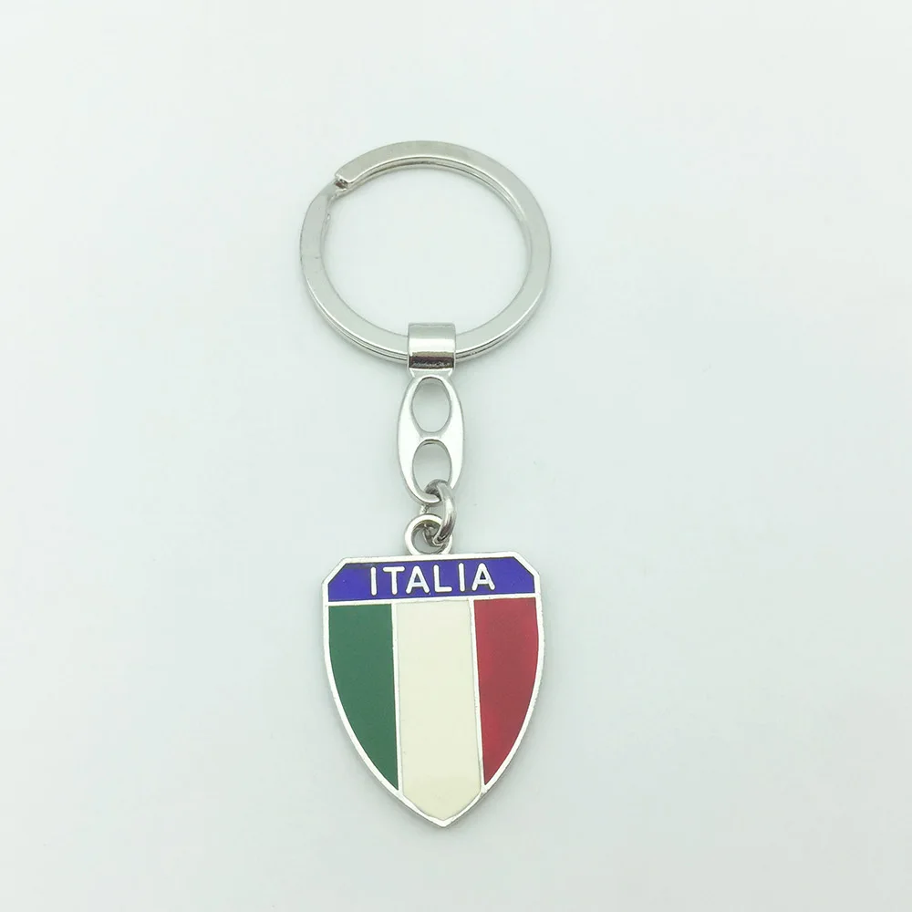 

Holiday Tourist Souvenirs Medal Keychain Italia Metal Alloy Letters Prize Key Ring Fancy Key Chain Premium Gift