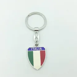 WGOUD Holiday Tourist Souvenirs Medal Keychain Italia Metal Alloy Letters Prize Key Ring Fancy Key Chain Premium Gift