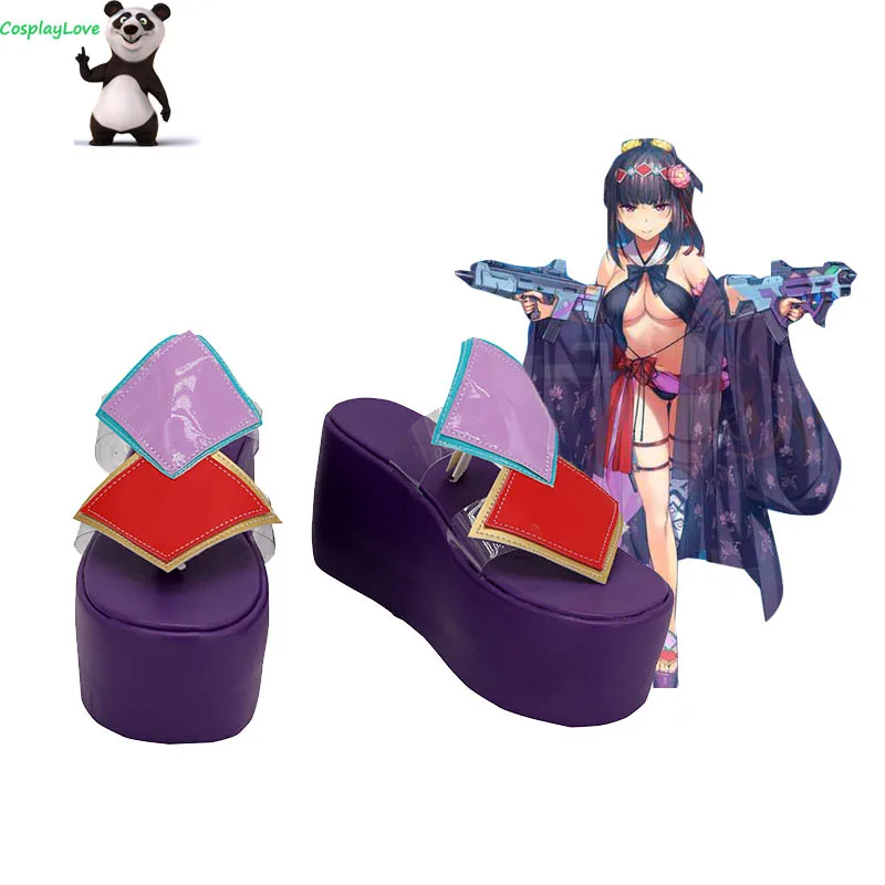 Fate Grand Order FGO Archer Osakabehime stage 3 scarpe Cosplay viola stivali lunghi in pelle su misura per Halloween