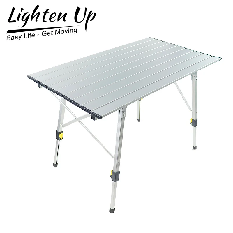 

Lighten Up Camping folding table mesa plegable camping 캠핑테이블 Silver aluminium alloy mesa dobravel camping