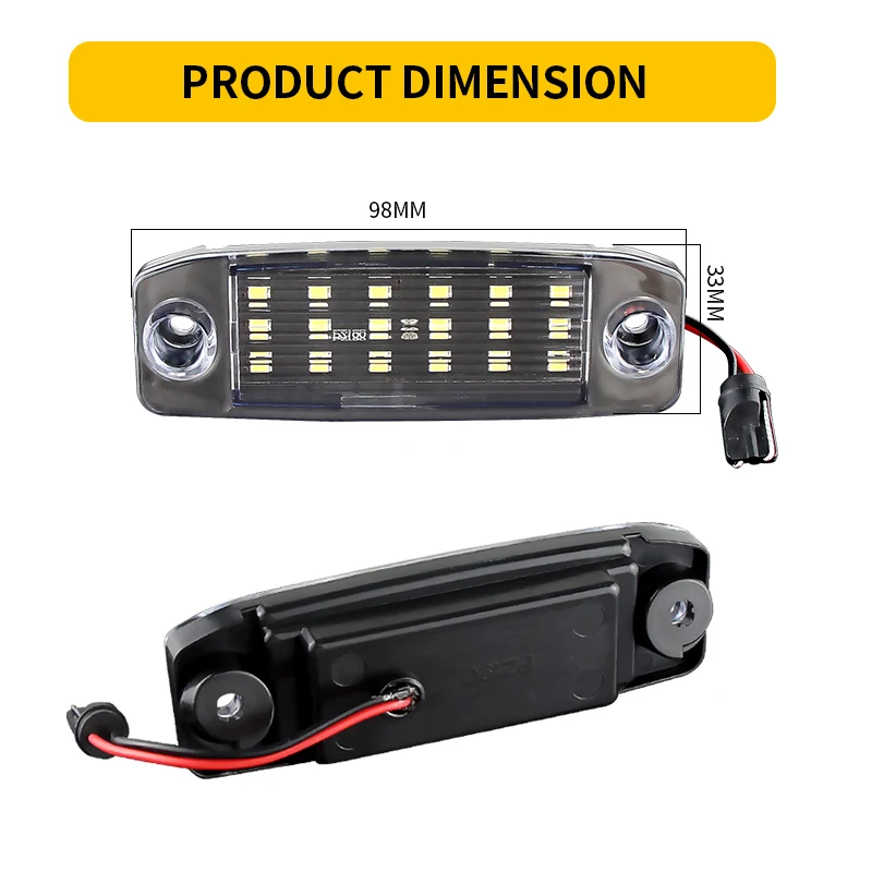 2x For Hyundai Kona i40 CW Sonata VI Sonata 10 Sonata YF 10MY GF 10 For Kia Sportage Car LED License Plate Light Number Lamps