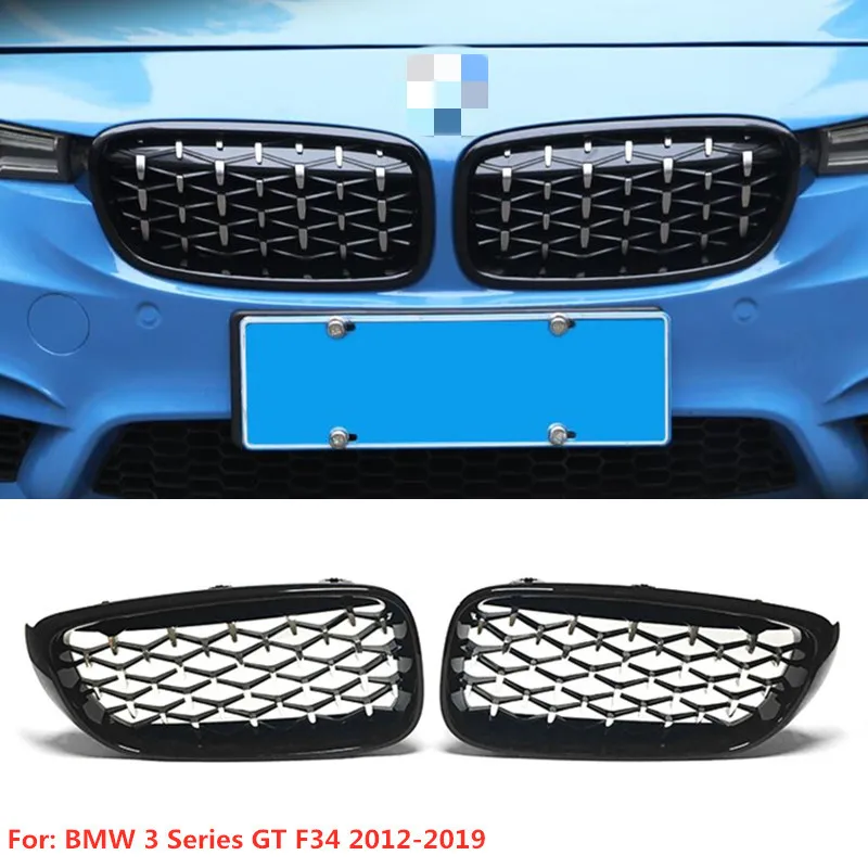 

F34 Diamond Grille ABS Kidney Grille for BMW 3 Series GT F34 Gran Turismo 318d 320i 328i 330i 335i 340i 325d Front Bumper Grills