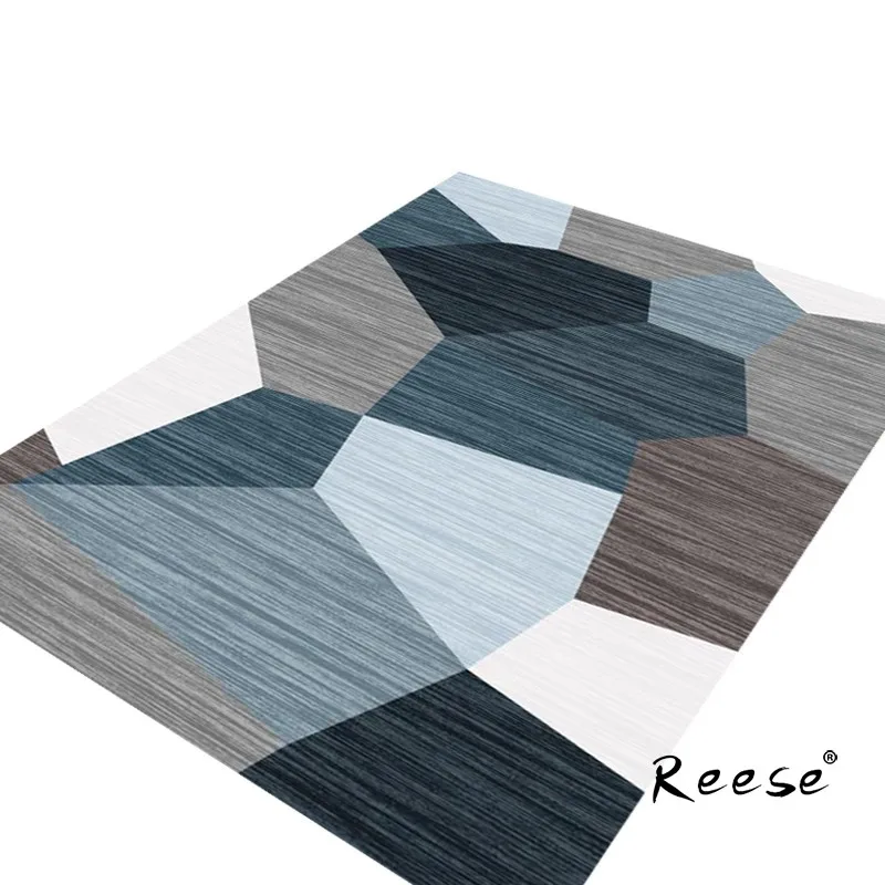 Reese Cool Colors In Autumn And Winter Soft Dense Fluff Area Rug Simplicity Abstract Geometry Living Room Carpet Home Decoration