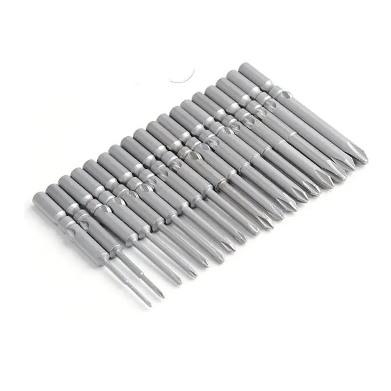 18Pcs 60mm Length 801 5mm Round Shank Magnetic Phillips Cross Screwdriver Bits Electric Screwdriver bits PH0 PH1 PH2