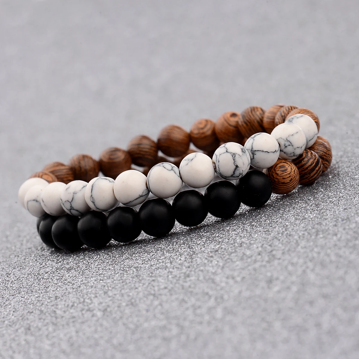 8mm New Natural Wood Beads Bracelets Men Ethinc Yoga Elasticity Bracelet Women Prayer Jewelry Meditation Bracelet Homme