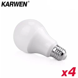 4 pièces Ampoule LED E27 lampe 3W 6W 9W 12W 15W 18W 20W lampe LED 220V 230V 240V SMD283 Bombilla lumière LED de haute qualité