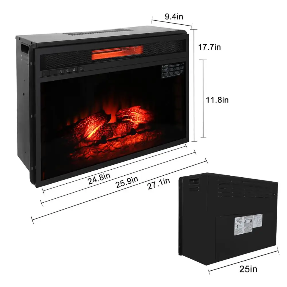 Electric Fireplace Electric Flame Heater ZOKOP 26