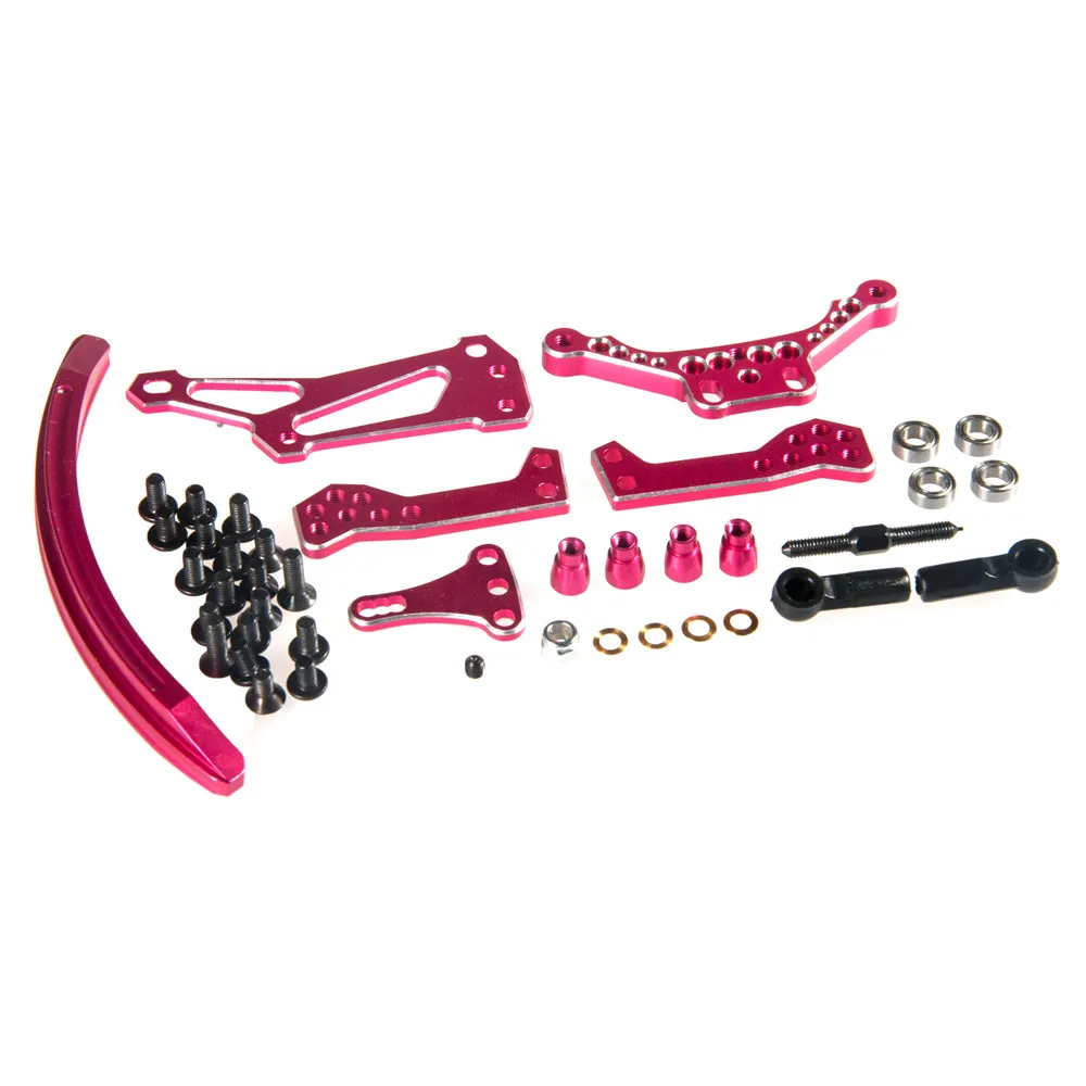 YEAHRUN Aluminum Curve Slide Track Steering Kit for 1/10 Sakura D4 RWD RC Crawler Drift Racing Car Upgrade Parts