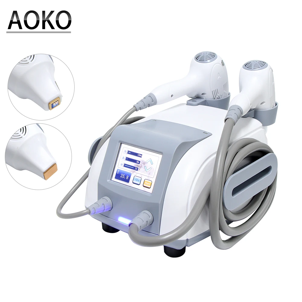 AOKO 2021 New Hair Removal Machine 808nm Laser 2 in 1 Mini Ice Compress Painless Depilation Instrument Skin Care Beauty Device