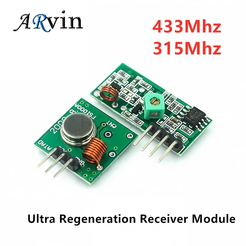 5 Volt Ultra Regeneration Receiver Module / Wireless Receiver Module / Wireless Transmitter Module 433 / 315MHZ