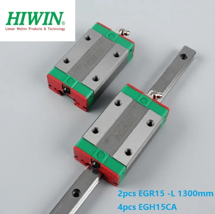 

2pcs origial Hiwin rail EGR15 -1300mm linear guide + 4pcs EGH15CA carriage blocks for CNC router