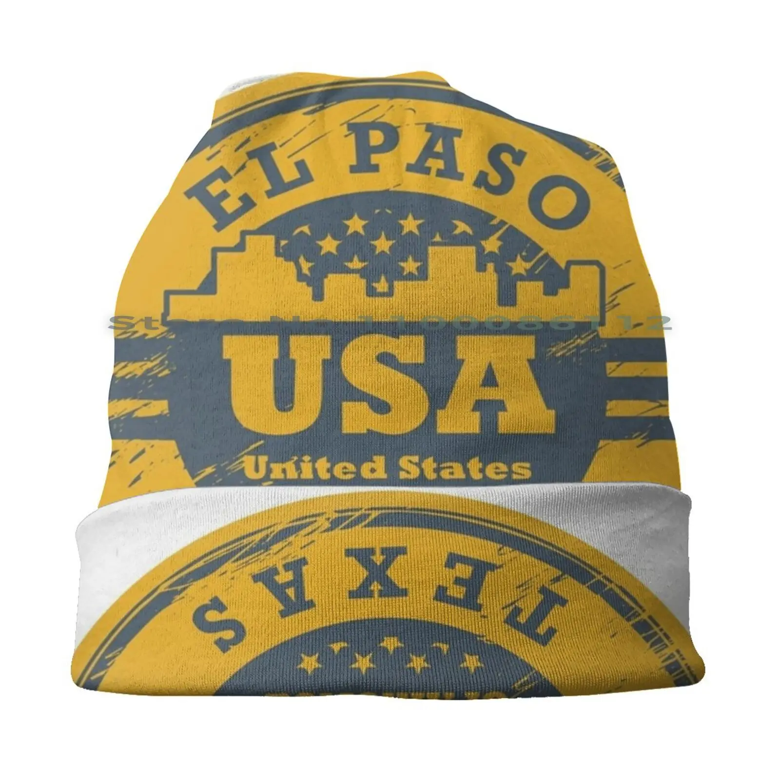 El Paso , Texas Beanies Knit Hat El Paso Texas America Attraction Background Black Building Business Capital Cityscape Downtown