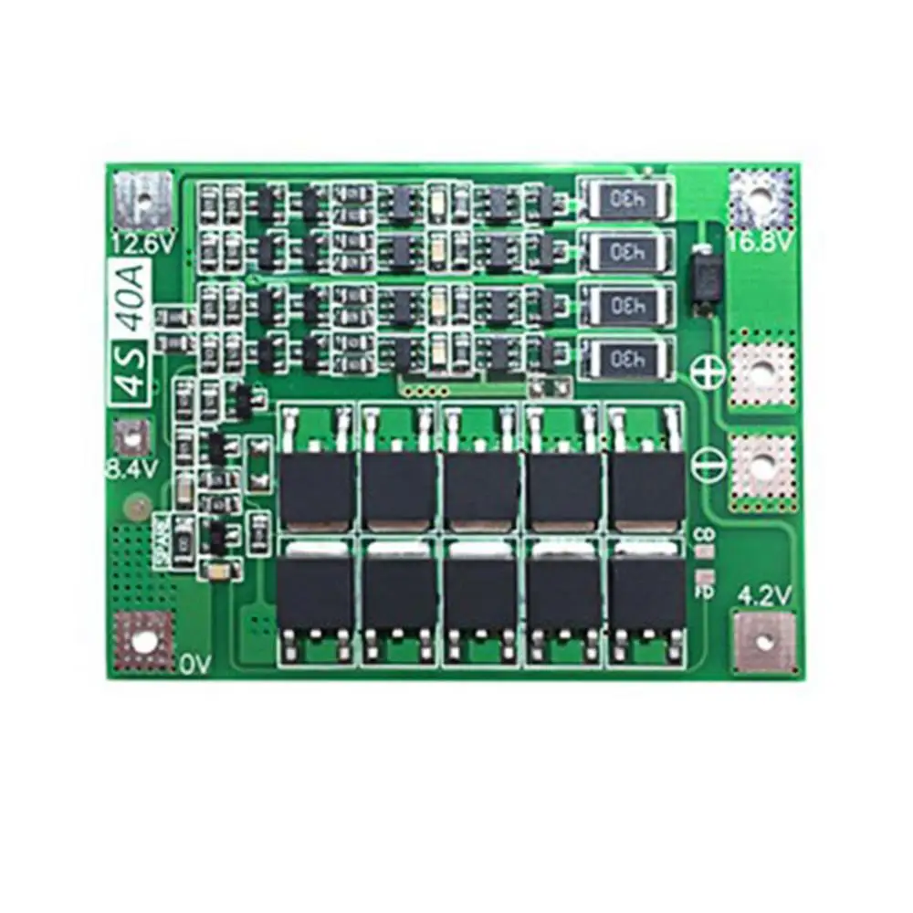BMS 3S/4S, 40 А, 12 В, защита литий-ионных аккумуляторов 18650, PCB плата, балансировочные интегральные схемы, электронный модуль