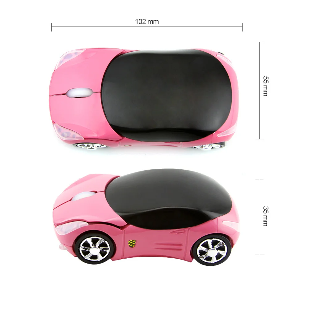 CHUYI Mini Mouse Wireless Car Shape Mause 2.4G 1200 DPI 3D Mouse carini con ricevitore USB Regalo di gioco per PC portatile Notebook per bambini