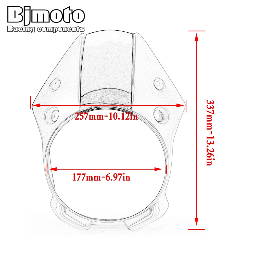 BJMOTO Motorcycle Headlight Fairing Front Cowl Cover Fork Windshield for Honda Rebel CMX 300 500 2017 2018 2019 2020 2021