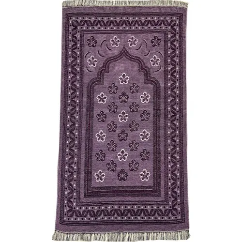 Zemzemm Economic Cotton Prayer Mat Purple, Islamic Prayer Prayer rugs, Prayer Kılma rugs, prayer rug