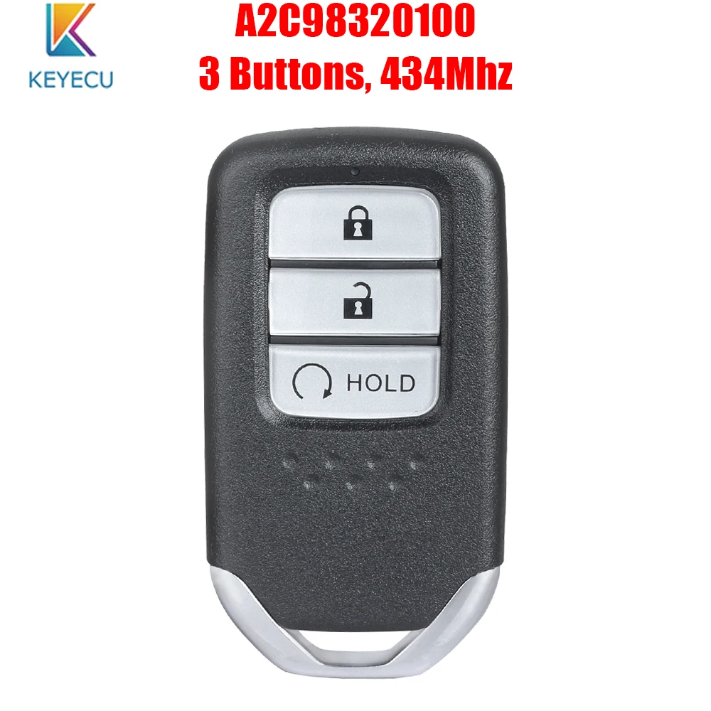 

KEYECU A2C98320100 for Honda CR-V 2017 2018 Smart Remote Control Car Key Fob 3 Buttons 434MHz with ID47 Chip