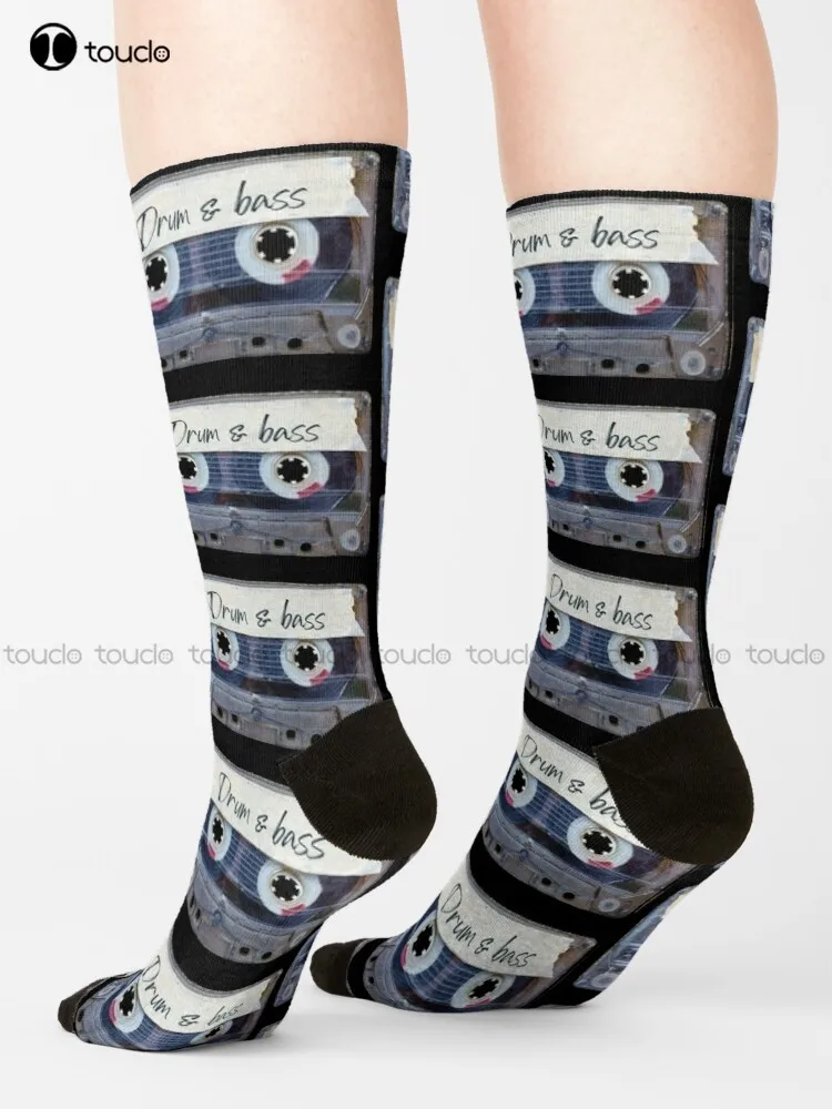 Best Of Drum And Bass Music Songs Style Cassette Old School Socks Men'S Athletic Socks Christmas Gift Custom 360° Digital Print