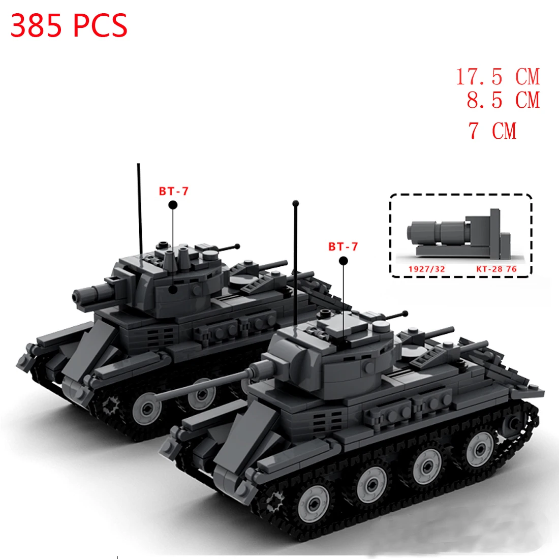 hot military WW2 technical vehicles Soviet Union Army B-T7 fast tank war weapon equipment bricks model Building Blocks toys gift