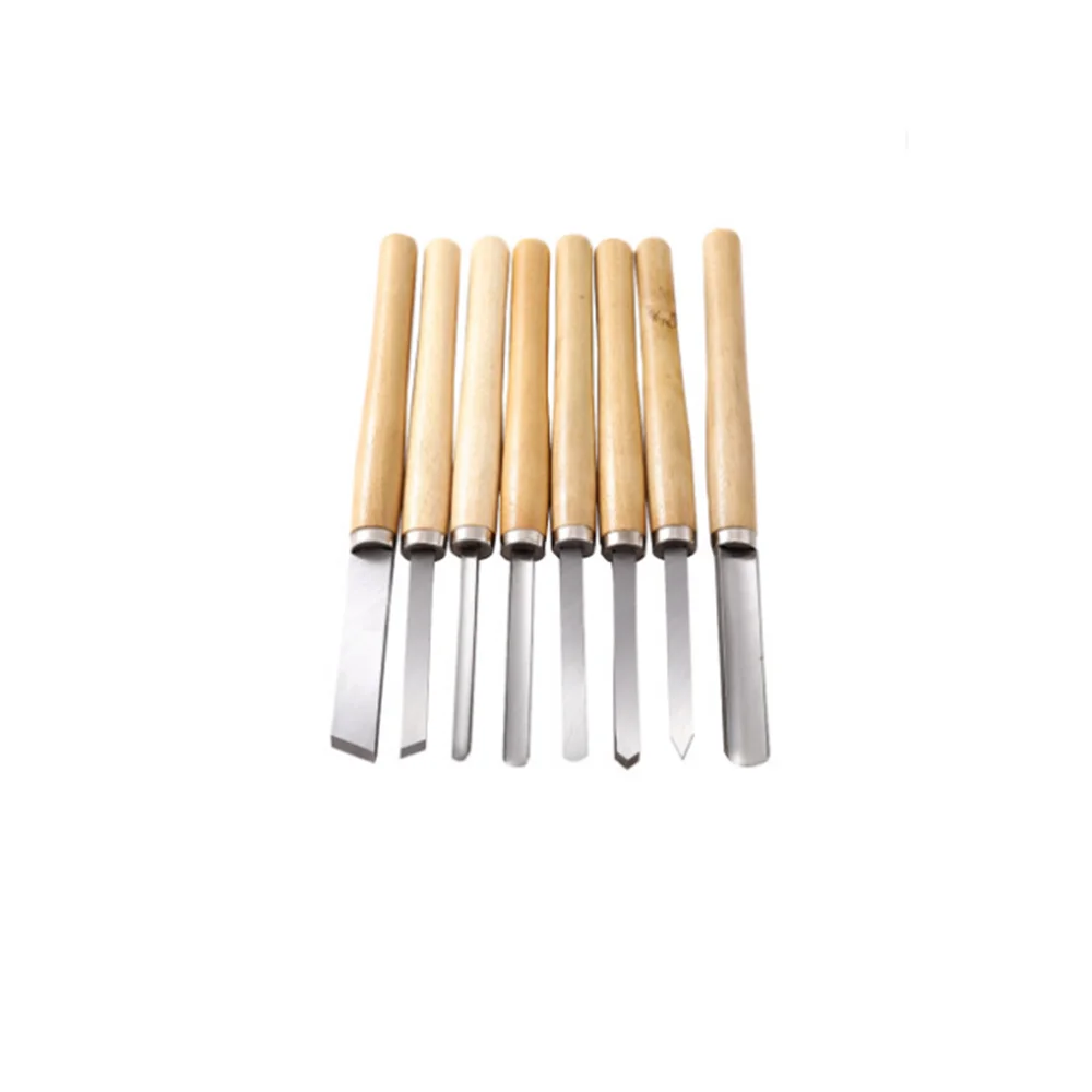 

8 Pieces Wood Handles Lathe Chisels Wood Lathe Tool Set