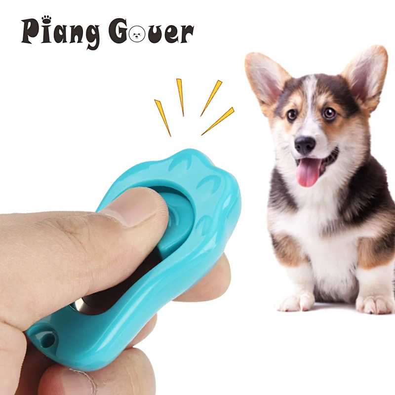 2PCS Paw Shape Dog Clicker Toys Pet Tranining Clickers Obedience Dog Pets Training Trainer Click