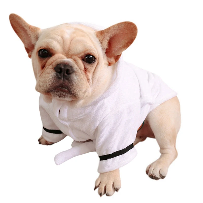 High Absorbent Pet Dog Bathrobe Comfortable Soft  Dog Pajamas Sleeping Clothes Indoor Puppy Cat Bath Drying Tower Clothes