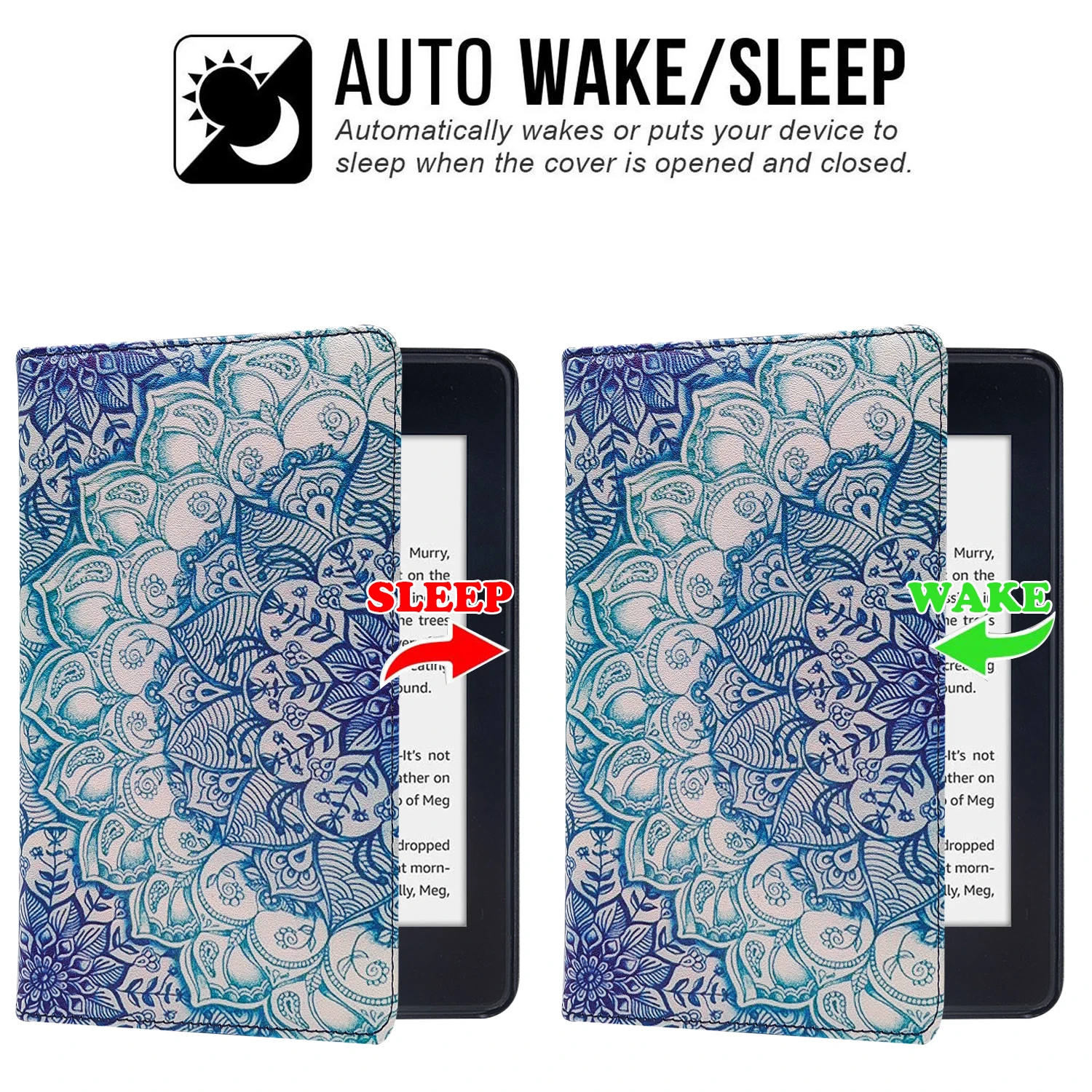 Folding Stand Case for All New Kindle 10th Generation 2019 Released (J9G29R) PU Leather Cover - with Auto Wake/Sleep Hand Strap
