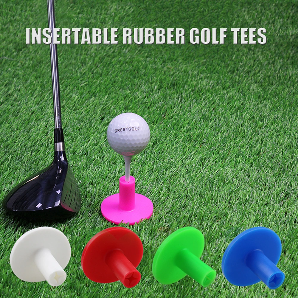 Tees de golf de goma Insertable, accesorios de plástico, 1 unidad