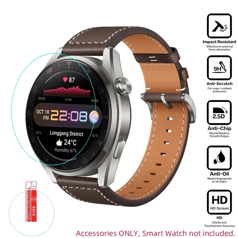 Tempered Glass Protective Film For Huawei Watch 3 Pro 48mm Anti-Scratch 9H HD Screen Protector For Huawei GT 5 Pro/5/4/3 Pro/3/2