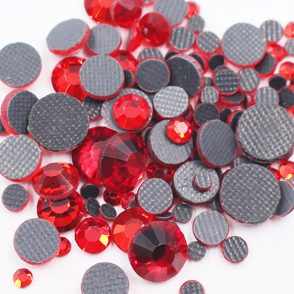 High Quality Hotfix Rhinestones SS6-SS30 Shine Crystals Strass Fabric Craft Stones Beads Glue On Rhinestone for Clothes Gems