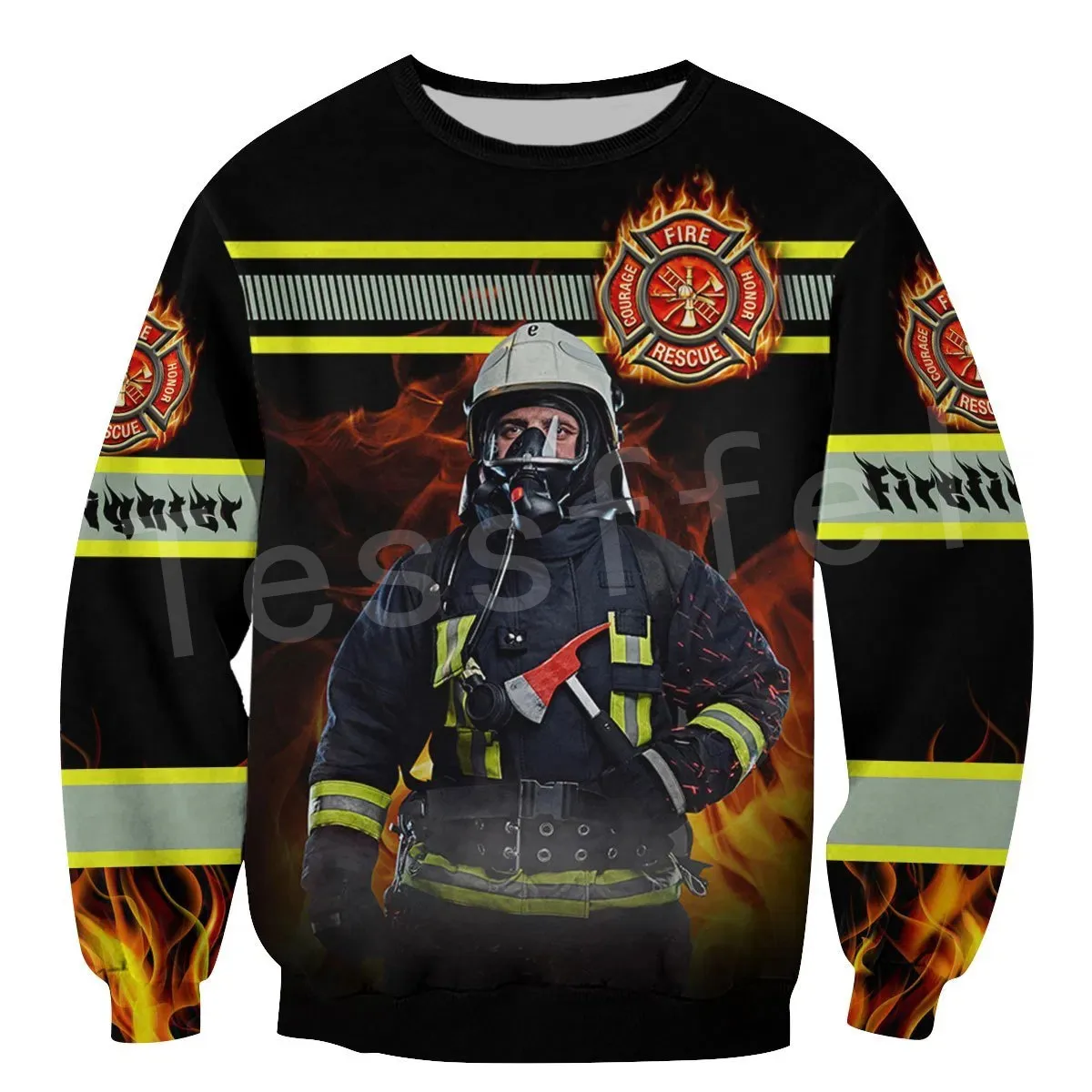 Tessffel Firefighters Suit Firemen Hero Harajuku Pullover NewFashion Funny Unisex 3DPrint Zipper/Hoodies/Sweatshirts/Jacket A-13