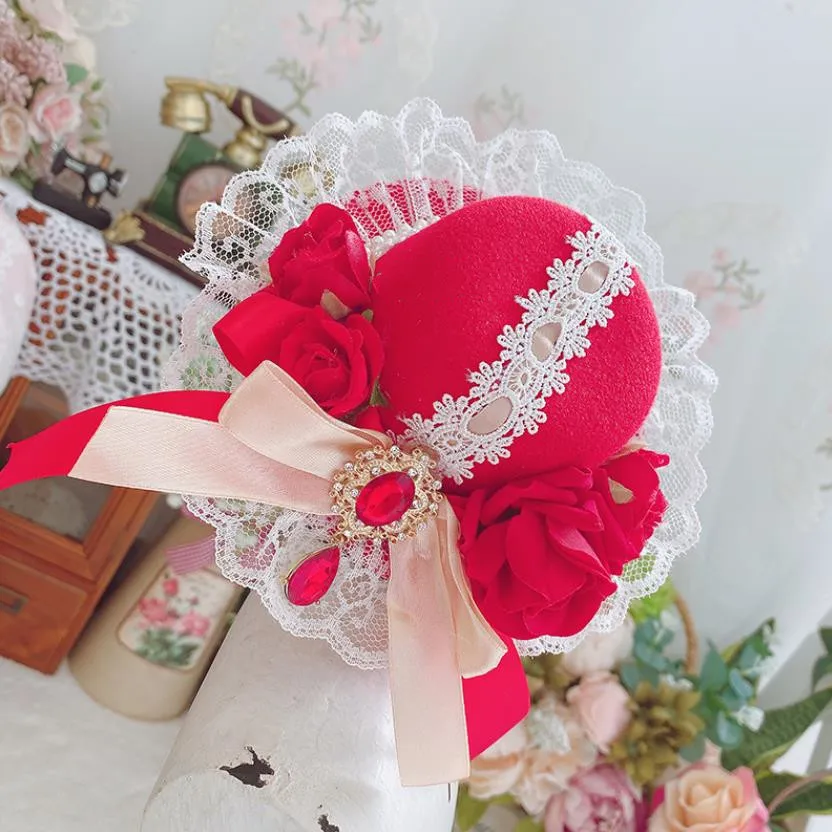 

Children's Lolita Hair Band Headdress Bowknot Lace Princess Hair Accessories Hairpin Spain Retro Palace Headdress A1046