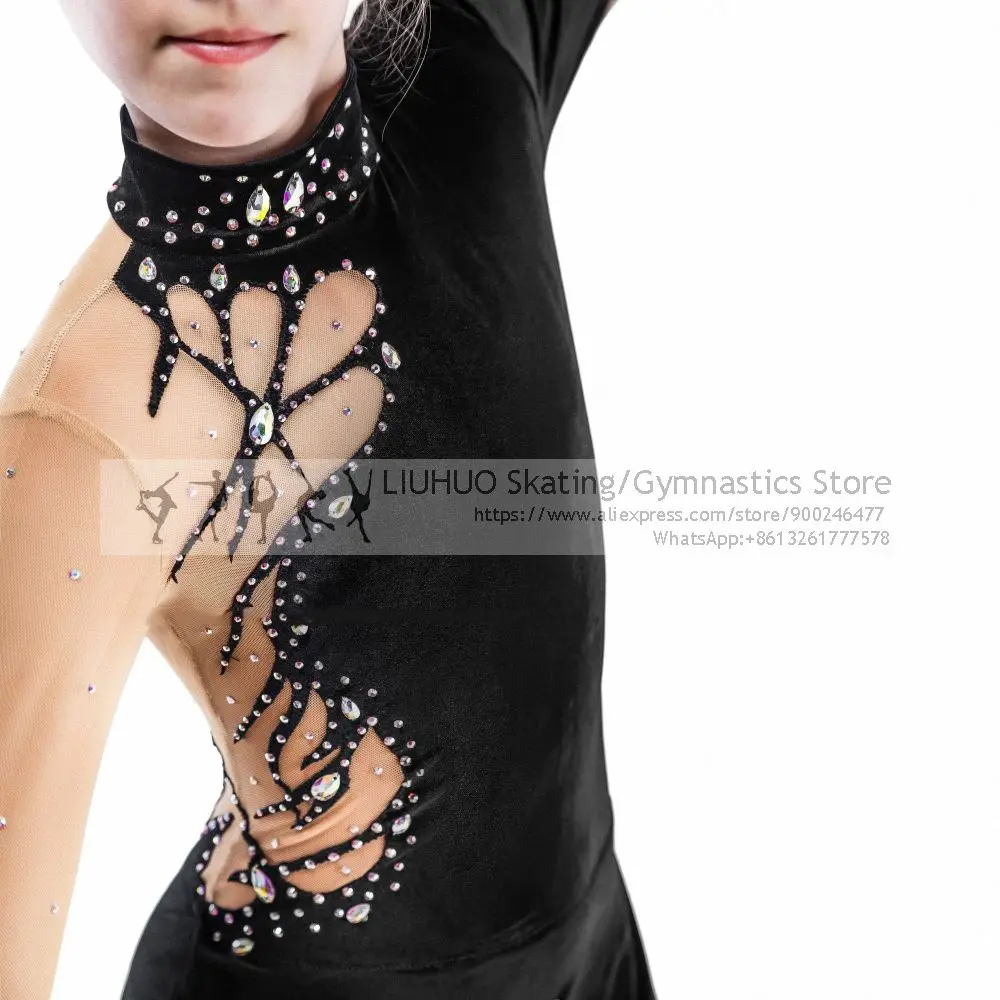 Custom Design girls Artistic Gymnastics leotards collant Dress Ballet Skating Dress Child Rhythmic Gymnastic leotards for stage