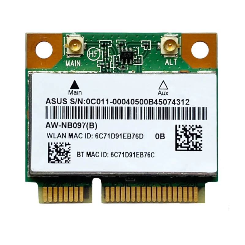 Atheros AR5B225 AR9485 WCNB608AH AR9004WB-1NG Half Mini PCI-Express Bluetooth4.0 150Mbps WLAN Wifi ไร้สาย