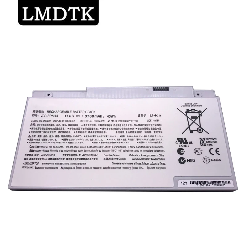 Lmdtk Novidades Bateria do Portátil para Sony Vaio Svt14 Vgp-bps33 Svt-15 T14 T15 Bps33 Svt1511m1e Svt14126cxs 11.4v 43wh