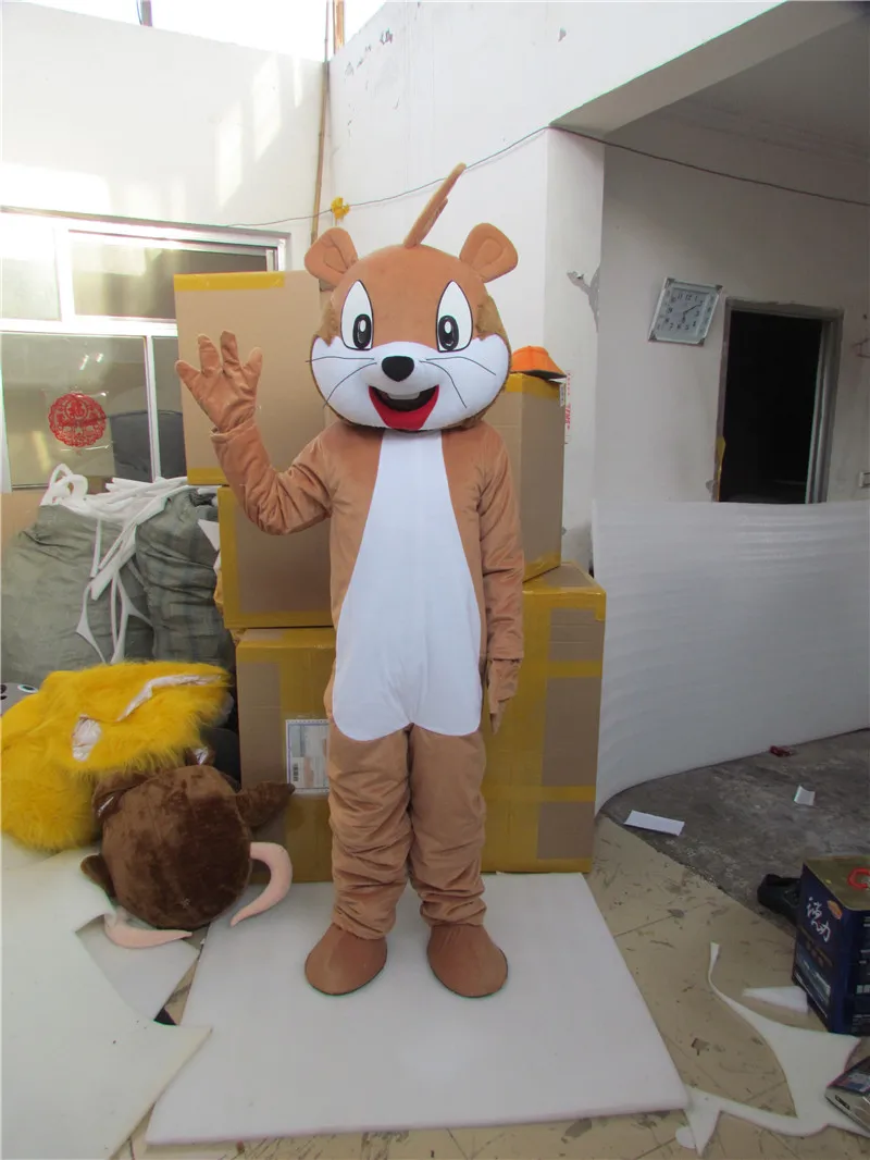 New Version pretty chipmunk Mascot Costume Adult Birthday Party Fancy Dress Halloween Cosplay Outfits Clothing Xmas