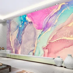 Custom nordic light luxury Color marble wallpaper living room mural modern tv background photo mural wall paper papel de pared