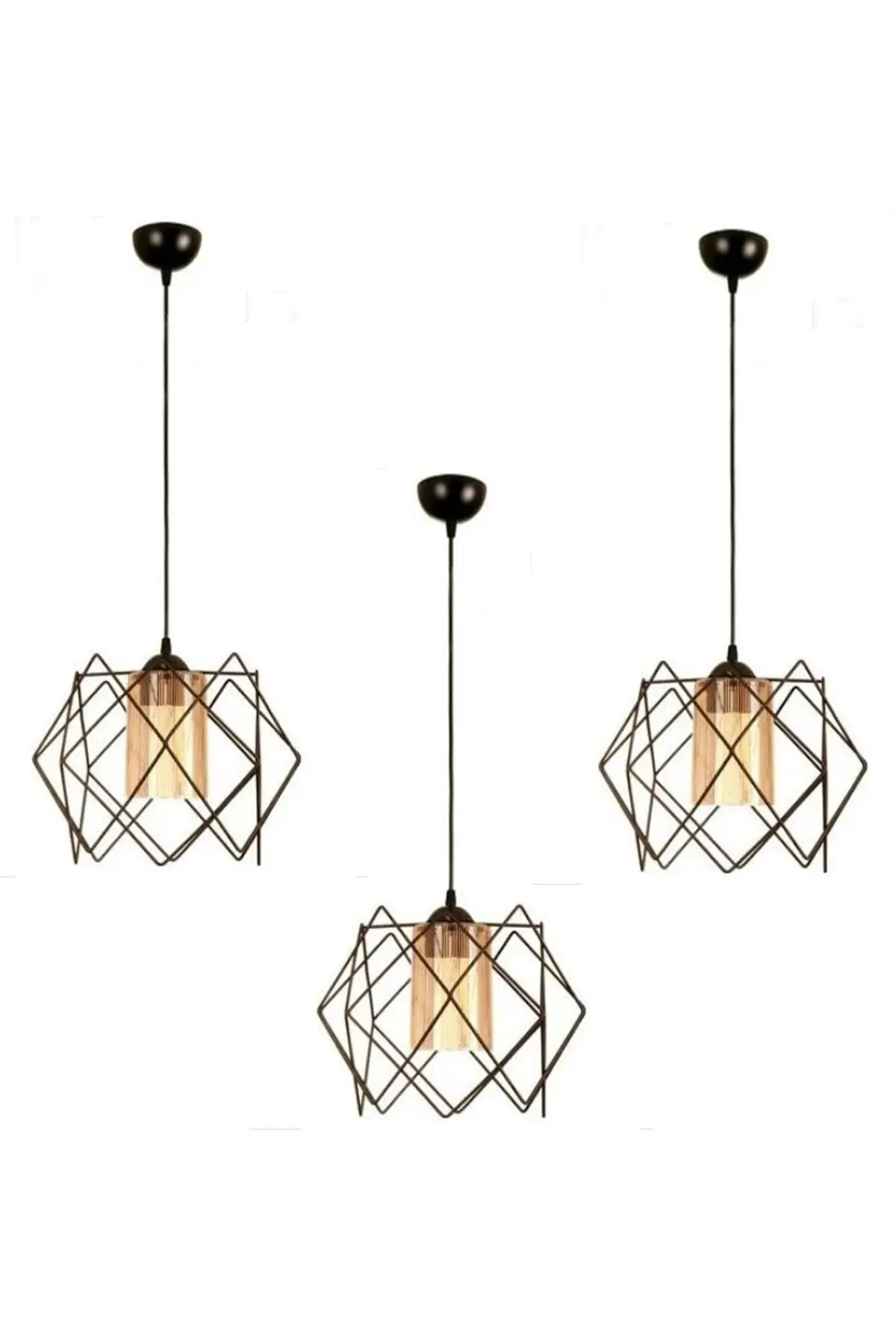 3 PCs Cocoon One Glass Living Room kitchen Pendant Lamp Chandelier