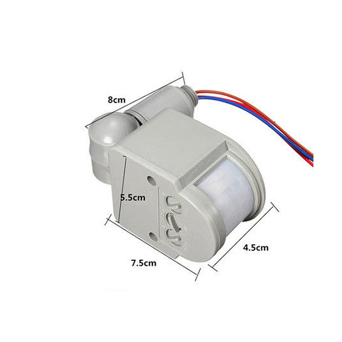 Détecteur de mouvement PIR infrarouge automatique, détecteur de mouvement LED, minuterie murale, interrupteur d\'éclairage extérieur, 3.7V, 7.4V,