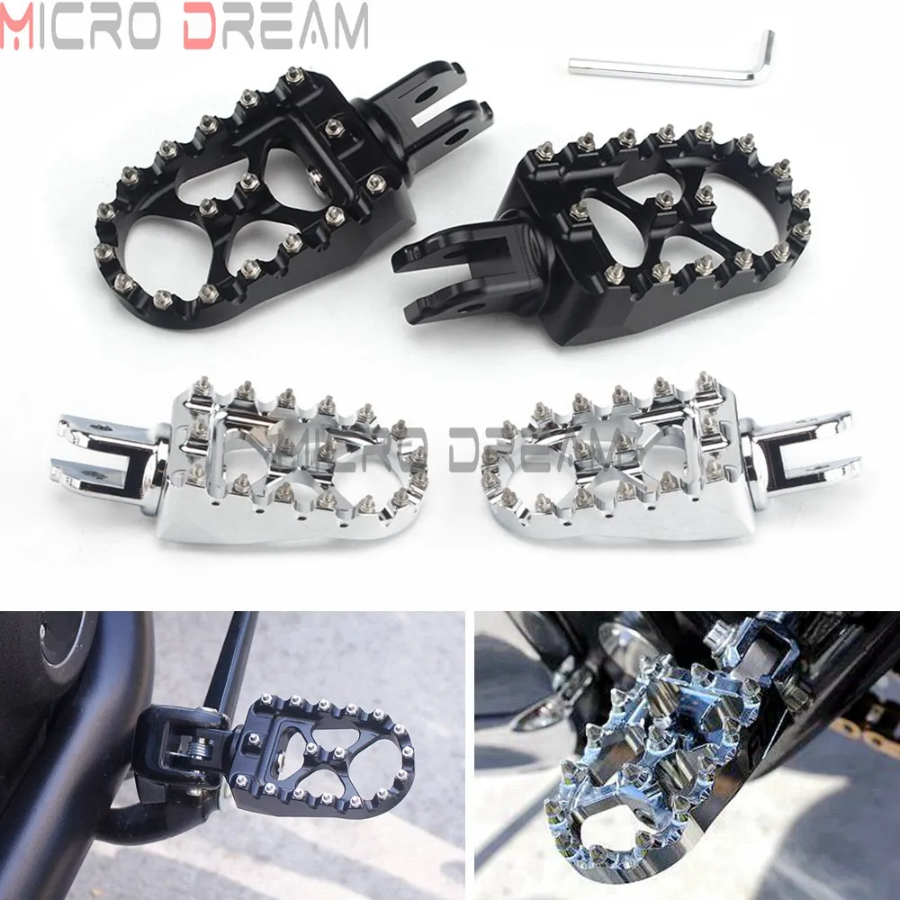 MX Foot Pegs Rests Pedals Footpegs Motorcycle Wide Fat Footrests Custom Chopper Bobber Style For Harley Softail FXBB FLHC 2018+