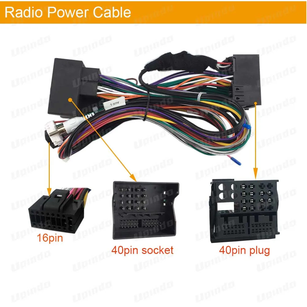 Car Radio Android Head Unit Cable with CAN-Bus Box Adapter Wiring Harness Power Connector ISO Socket for BMW X3