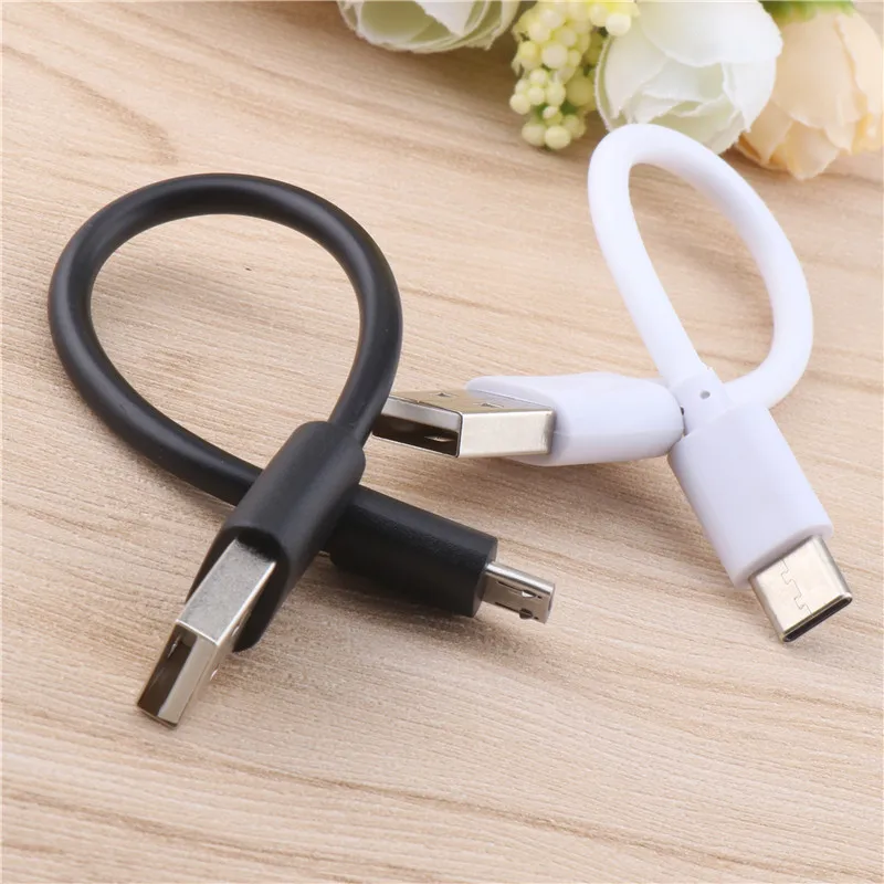 Cable Micro USB corto tipo C para teléfono móvil, Cable adaptador de datos de sincronización de carga rápida, 15cm, para iPhone, Samsung, Huawei