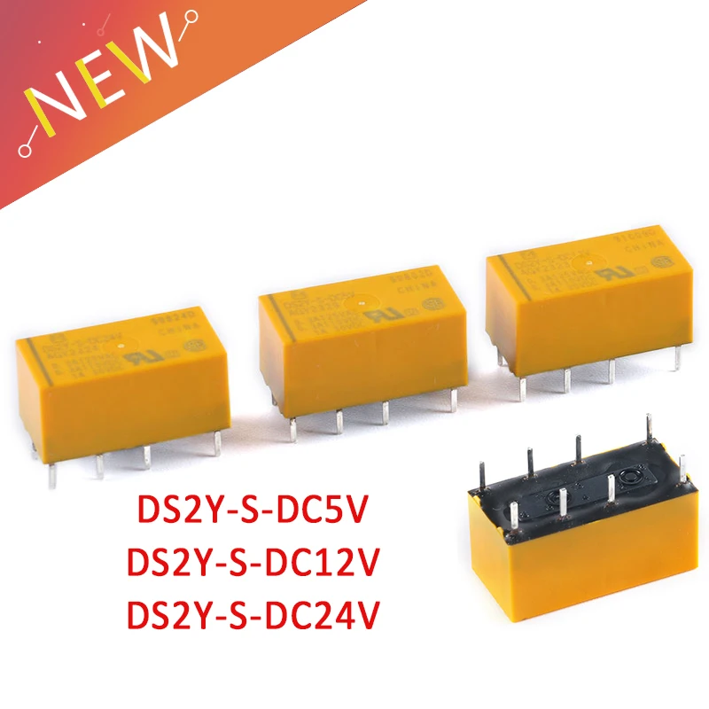 Relay DS2Y-S-DC5V 5V DS2Y-S-DC12V 12V DS2Y-S-DC24V 24V 8PIN DC5V DC12V DC24V ZJ DS2Y-S-5V DS2Y-S-12V DS2Y-S-24V