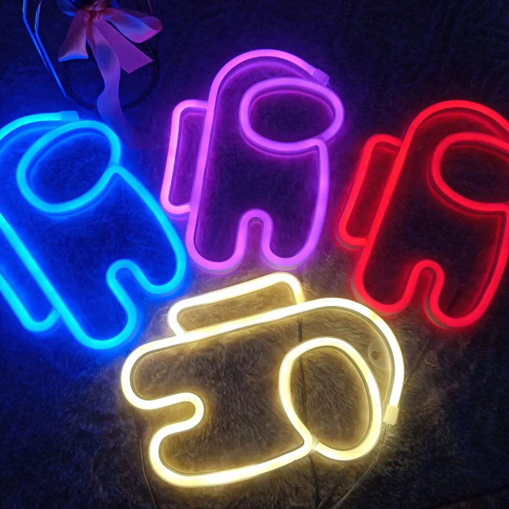 Astronauta znak Neon LED lampa Spaceman Bar z gry na ścianę światła pokój przyjęcie świąteczne fajny wystrój noc światło kosmonauta prezent