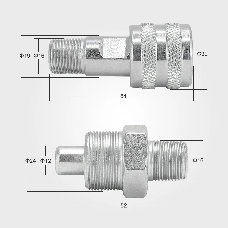 1Pc 3/8'' NPT Hydraulic Quick Coupler Hydraulic Tools Accessories Hydraulic Quick Couplings Set ZG3/8 Connector