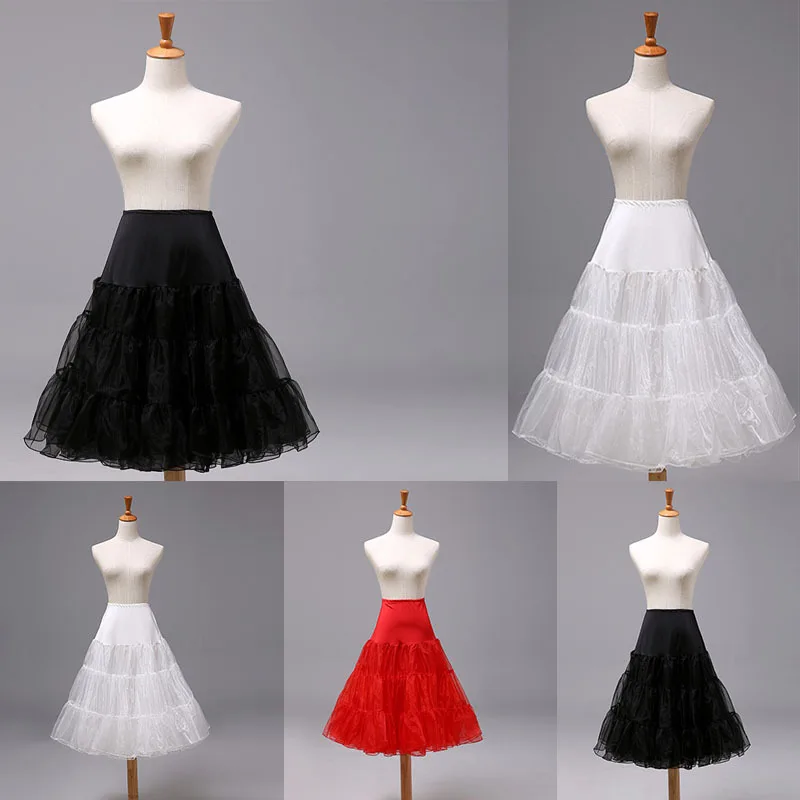 Gonna corta in Tulle bianco nero rosso gonna A Line Crinoline da sposa sottoveste Lady Girls Child Underskirt jumpon